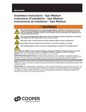 Cooper Lighting Solutions Epic Medium Instructions D'installation