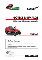 CanyCom CM2103 Notice D'emploi