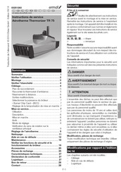 ermaf TR 75 Instructions De Service