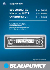 Blaupunkt Monterrey MP35 Notice De Montage