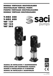 Saci pumps VAT 163 Manuel D'installation Et D'entretien