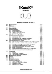 SWISS KUBIK KUB Manuel D'utilisation