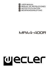 Ecler MPA4-400R Notice D'utilisation