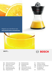Bosch MCP72GPW Mode D'emploi