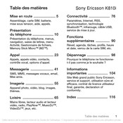 Sony Ericsson K810 Guide De L'utilisateur