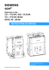Siemens SION 3AE1115-2 Instructions De Service