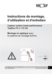 Wolf TopSon F3-1Q Instructions De Montage, D'utilisation Et D'entretien