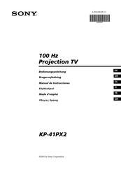 Sony KP-41PX2 Mode D'emploi