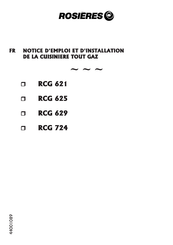 ROSIERES RCG 724 Notice D'emploi Et D'installation