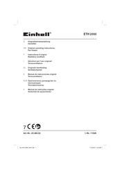 EINHELL ETH 2000 Instructions D'origine