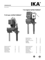 IKA T 65 digital ULTRA-TURRAX Mode D'emploi