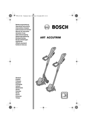 Bosch ART 26 ACCUTRIM Instructions D'emploi