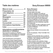 Sony Ericsson W800i Mode D'emploi