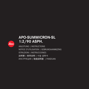 Leica APO-SUMMICRON-SL 1:2/90 ASPH Notice D'utilisation