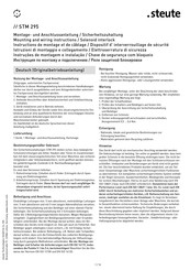 steute STM 295 2Ö/1Ö1S-R-FE Instructions De Montage Et De Câblage