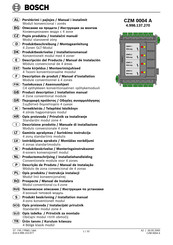 Bosch CZM 0004 A Description De Produit / Manuel D'installation