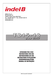 Indel B TB15 Instructions D'utilisation