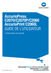 Konica Minolta AccurioPress C2070P Guide De L'utilisateur