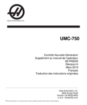 Haas UMC-750 Traduction Des Instructions Originales