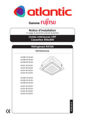 Atlantic Fujitsu AUXM 18 GLAH Notice D'installation