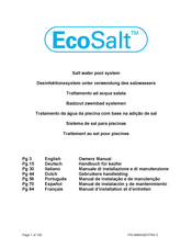 EcoSalt MES 20 Manuel D'installation Et D'entretien