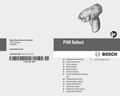 Bosch PSR Select Notice Originale