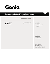 Terex GENIE S-60X Manuel De L'opérateur