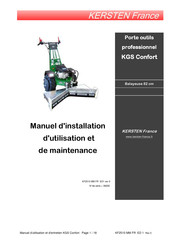 Kersten KGS Confort Manuel D'installation, D'utilisation Et De Maintenance