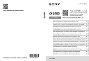 Sony ILCE-6400 Guide De Démarrage