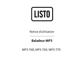 Listo MP3-768 Notice D'utilisation