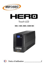INFOSEC HERO Touch LCD 600 Notice D'utilisation