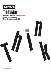 Lenovo ThinkVision T22v-10 Guide D'utilisation