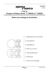 Spirax Sarco FTS 14 Notice De Montage Et D'entretien