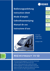 REMIS REMIfront IV-D Mode D'emploi