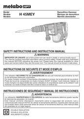 Metabo HPT H 45MEY Instructions De Sécurité Et Mode D'emploi