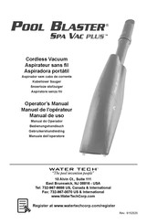 Water Tech Pool Blaster Spa Vac Plus Manuel De L'opérateur