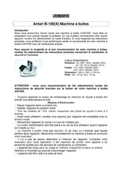 Antari B-100 Mode D'emploi