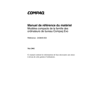 Compaq Evo Série Manuel De Référence Du Matériel