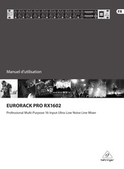 Behringer EURORACK PRO RX1602 Manuel D'utilisation