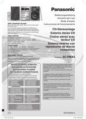 Panasonic SC-PMX4 Mode D'emploi