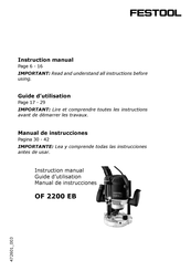 Festool OF 2200 EB Guide D'utilisation