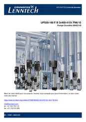 Grundfos LENNTECH UPS 50-180 F B Mode D'emploi