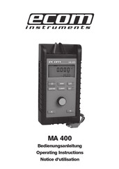 Ecom Instruments MA 400 Notice D'utilisation