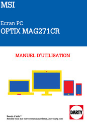 MSI Optix MAG271C Manuel D'utilisation