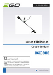 EGO BCX3800E Notice D'utilisation