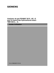 Siemens 7MB1420-8 Série Guide D'utilisation