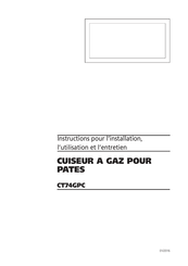 CHEFOOK CT74GPC Instructions Pour L'installation, L'utilisation Et L'entretien