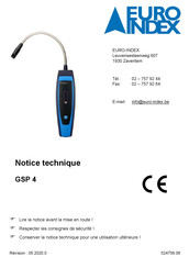 Euro-index GSP 4 Notice Technique