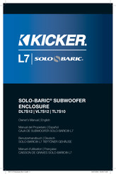 Kicker SOLO-BARIC VL7S12 Manuel D'utilisation