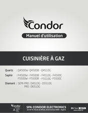 Condor Diamant SEMI-PRO D4510G Manuel D'utilisation